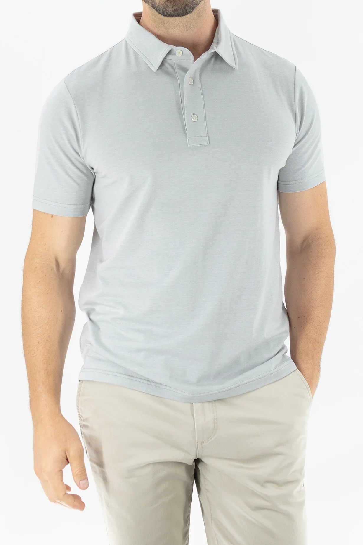 Performance Polo - Melange Quiet Gray