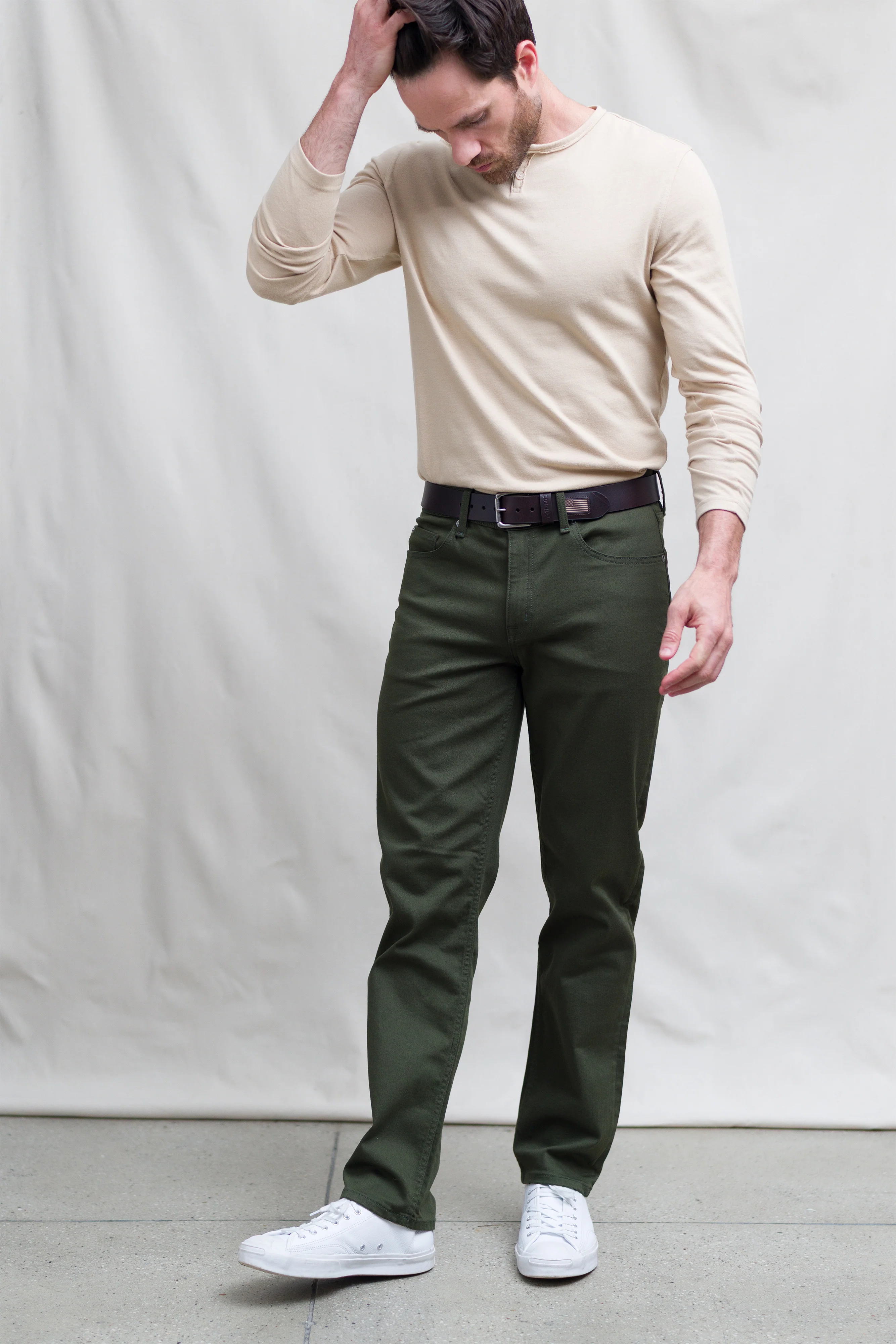 Slim Straight Jean - Forest Night