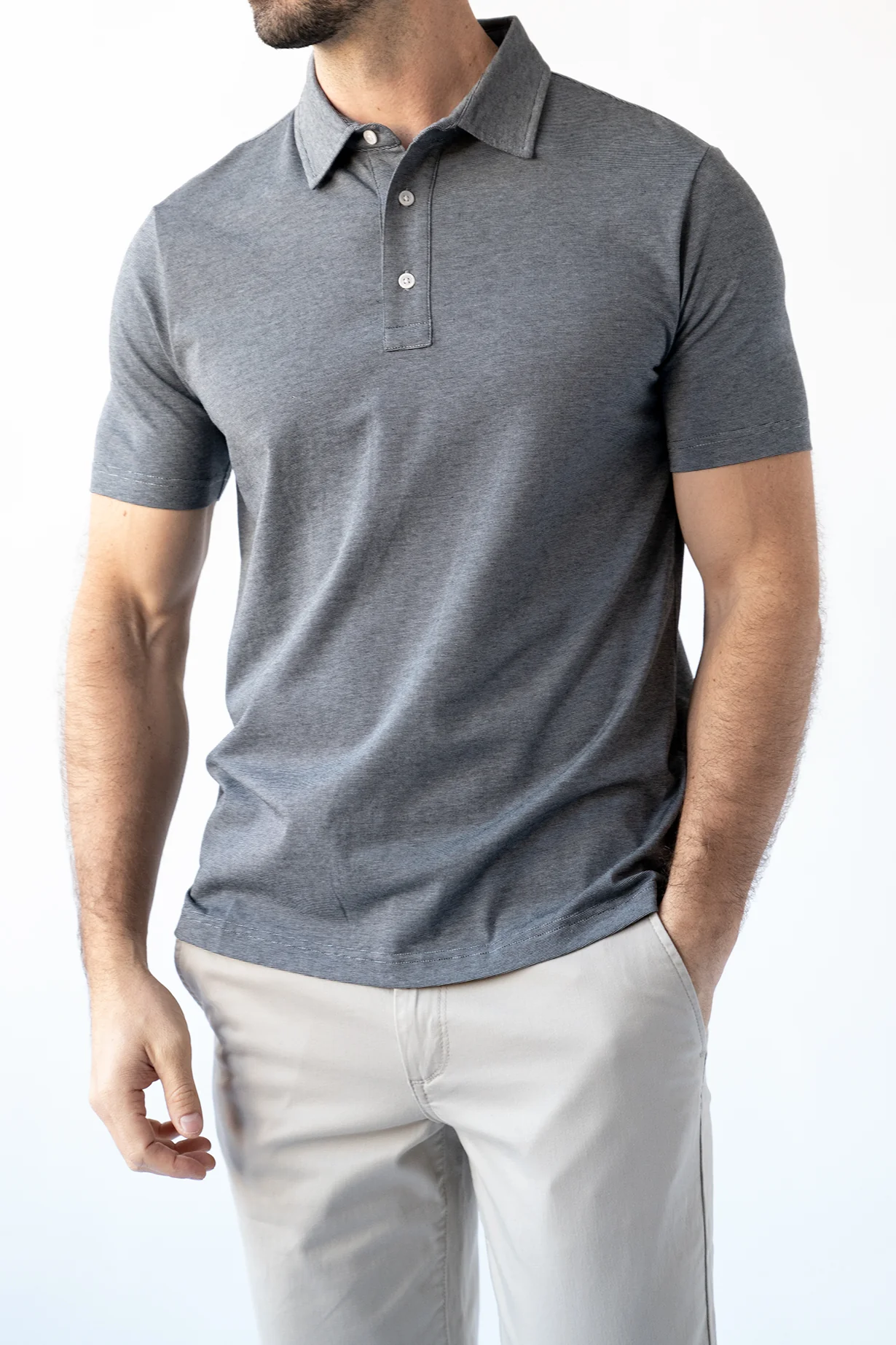 Performance Polo - Melange Charcoal