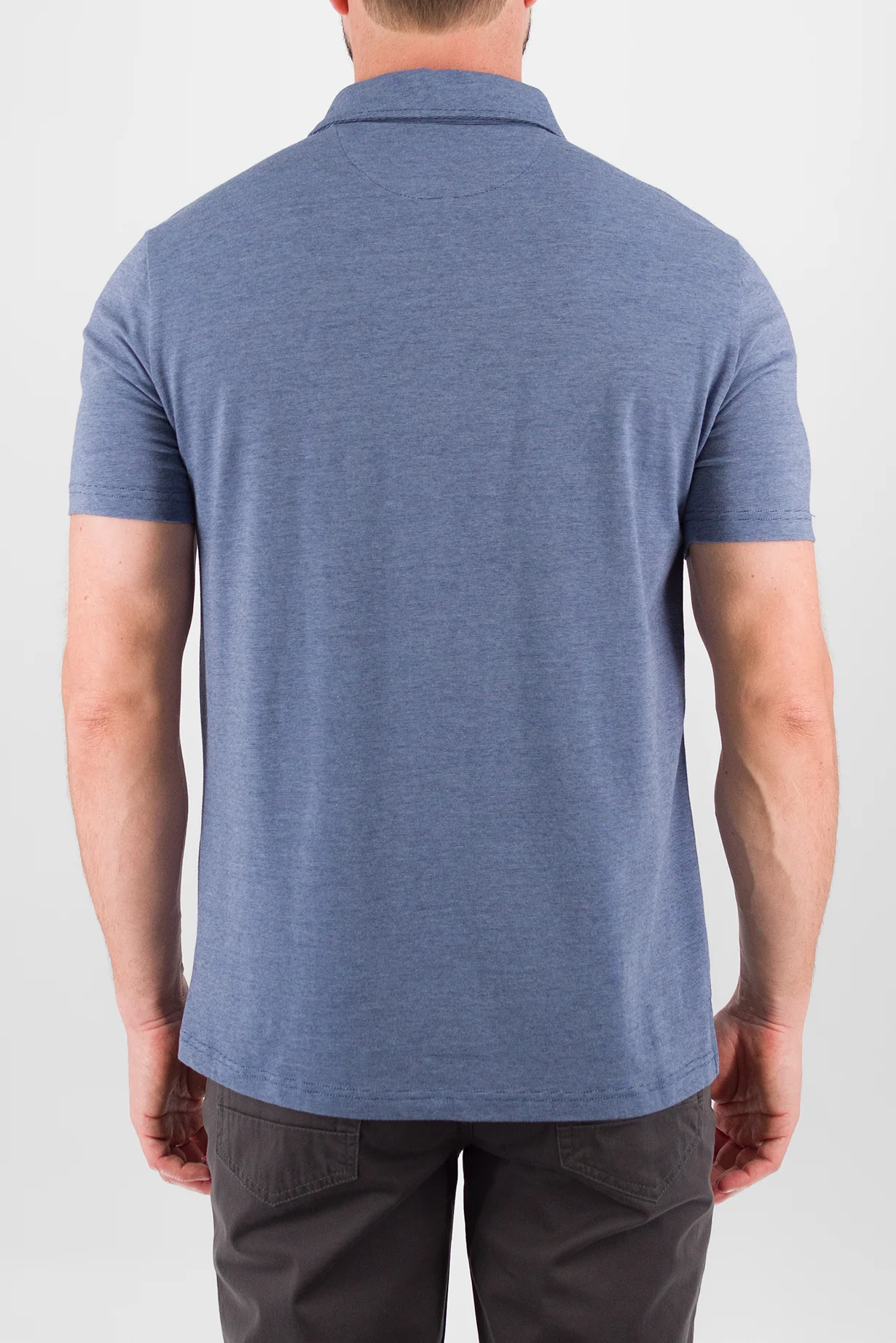 Performance Polo - Melange Navy Blue