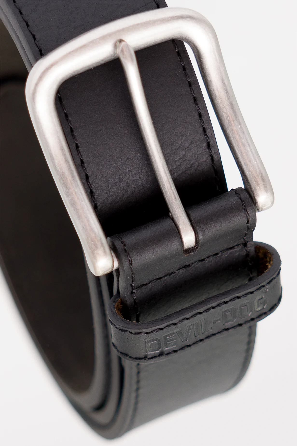Leather Belt-Black/Antique Nickel buckle