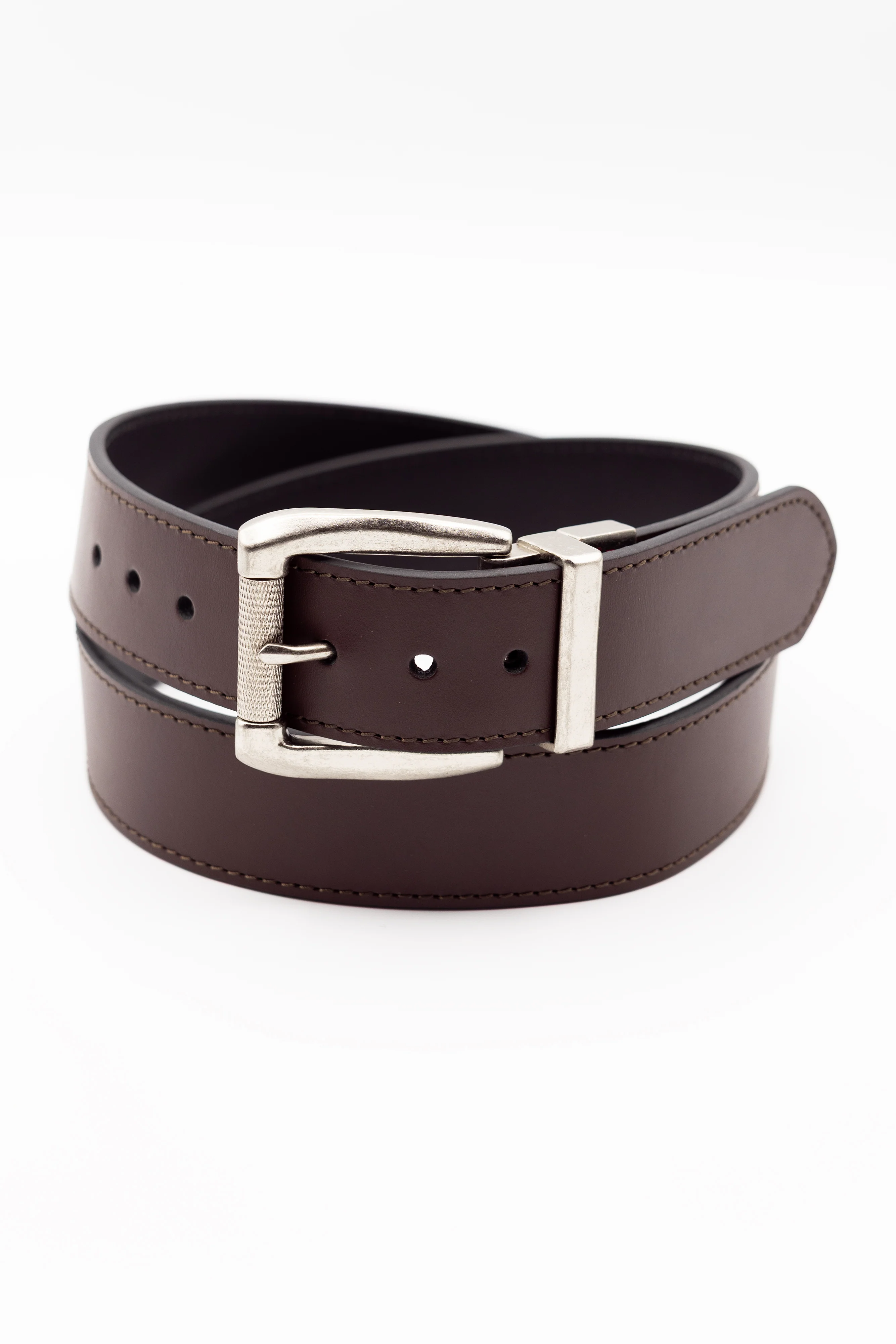 Leather Belt-Brown-Black Reversible