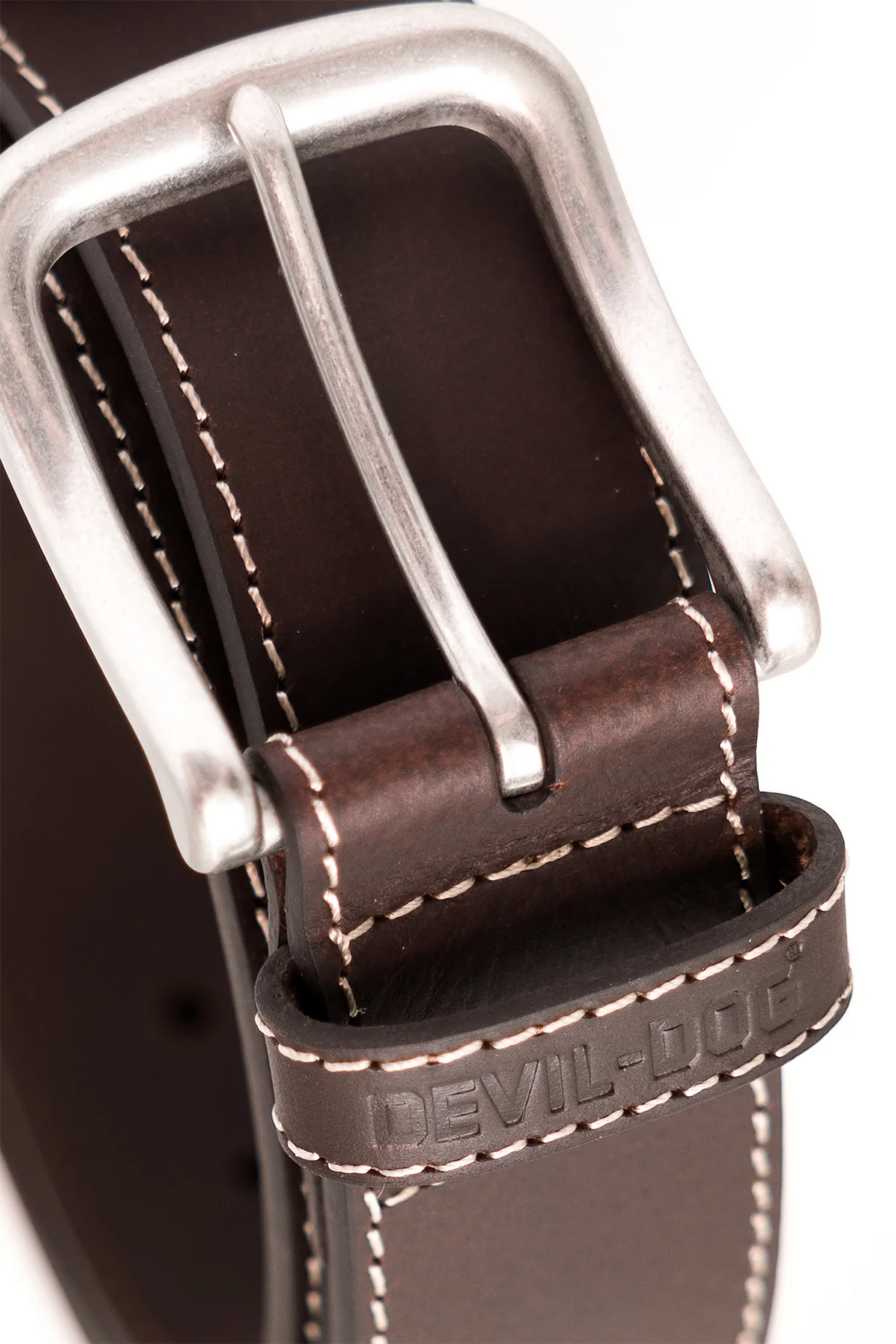 Leather Belt-Brown/Antique Nickel buckle