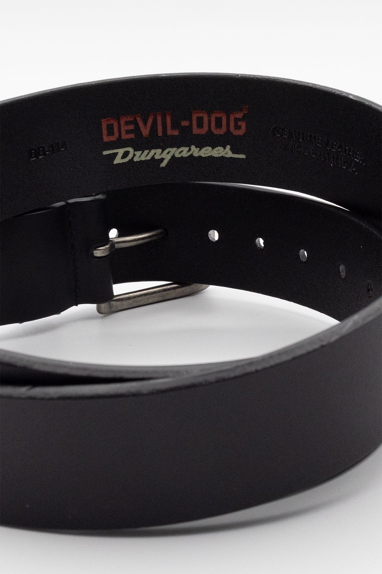 1552-Leather-Flag-Belt-Black-Antique-Nickel-buckle-3.jpg Leather Flag Belt-Black/Antique Nickel buckle