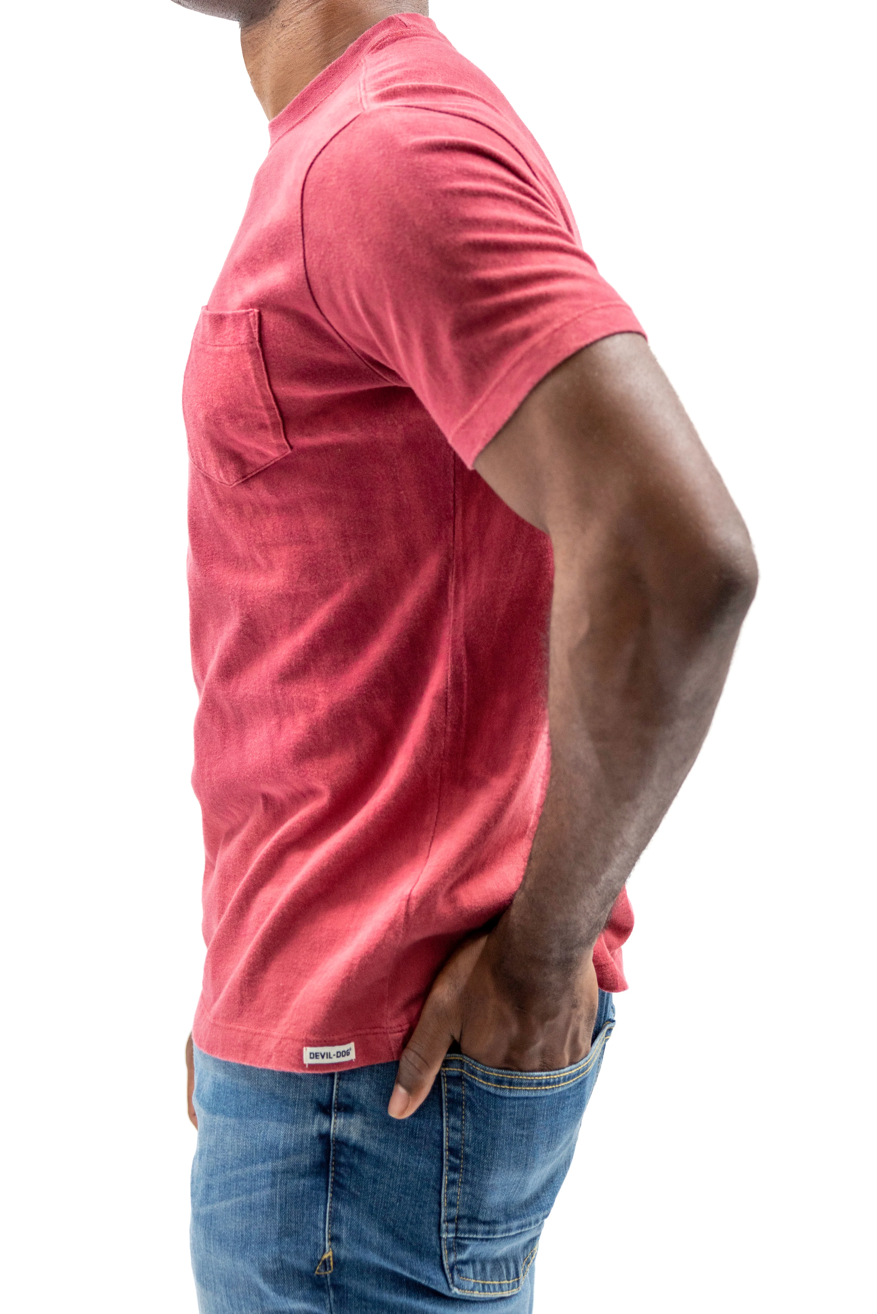 Tie Dye Pocket Tee - Sangria