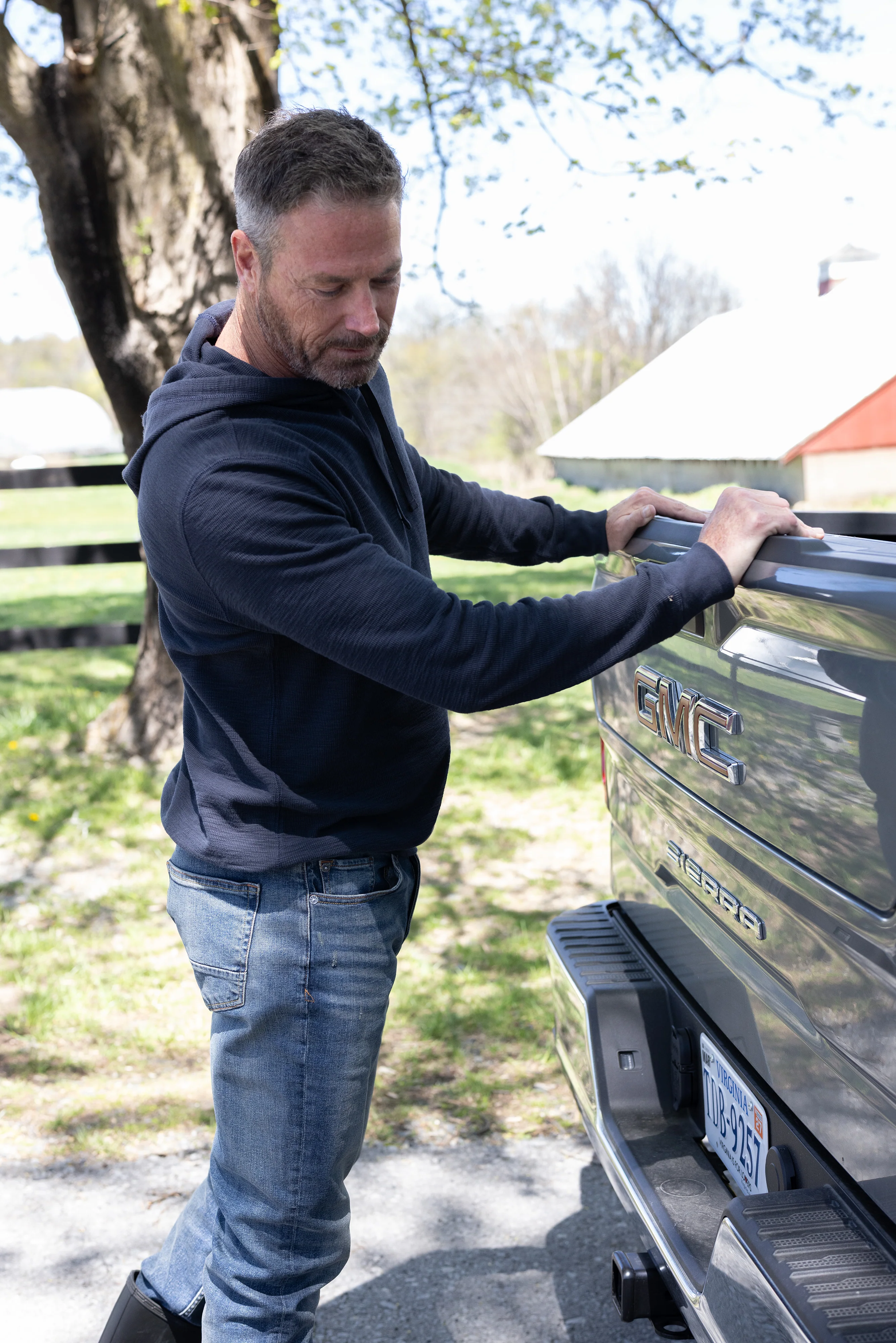 Slub Rib Hoodie - Dark Navy