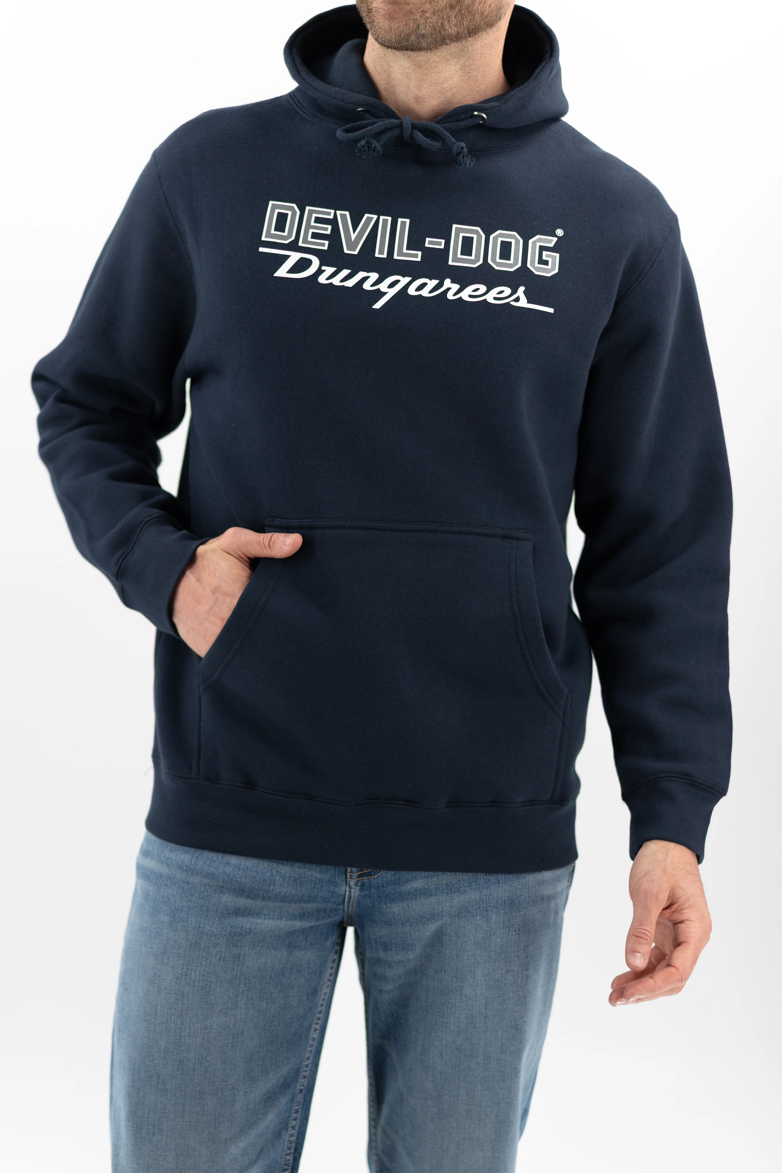 Logo Heavy Weight  Hoodie - Navy Blue