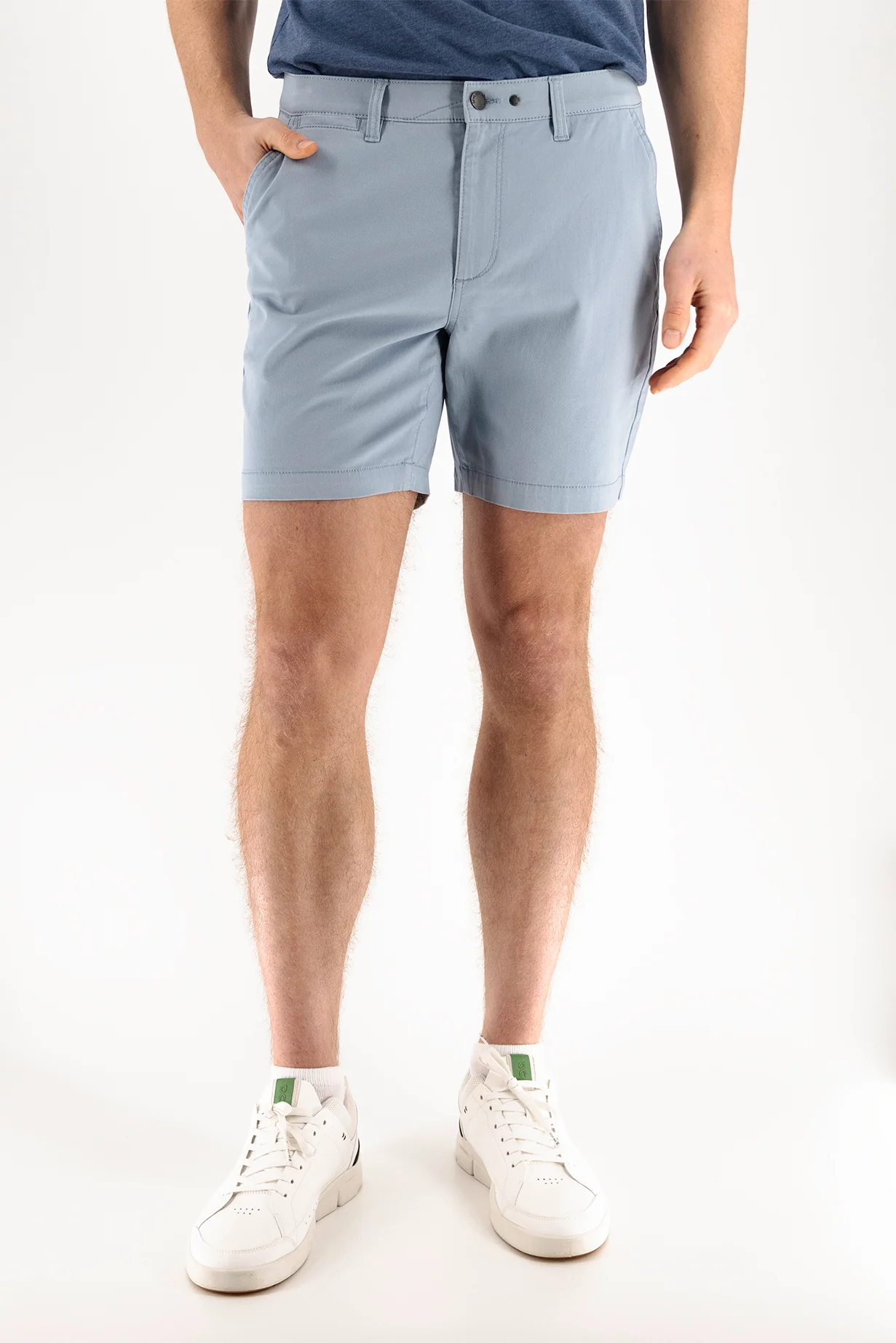 Chino Short 7" - Dusty Blue