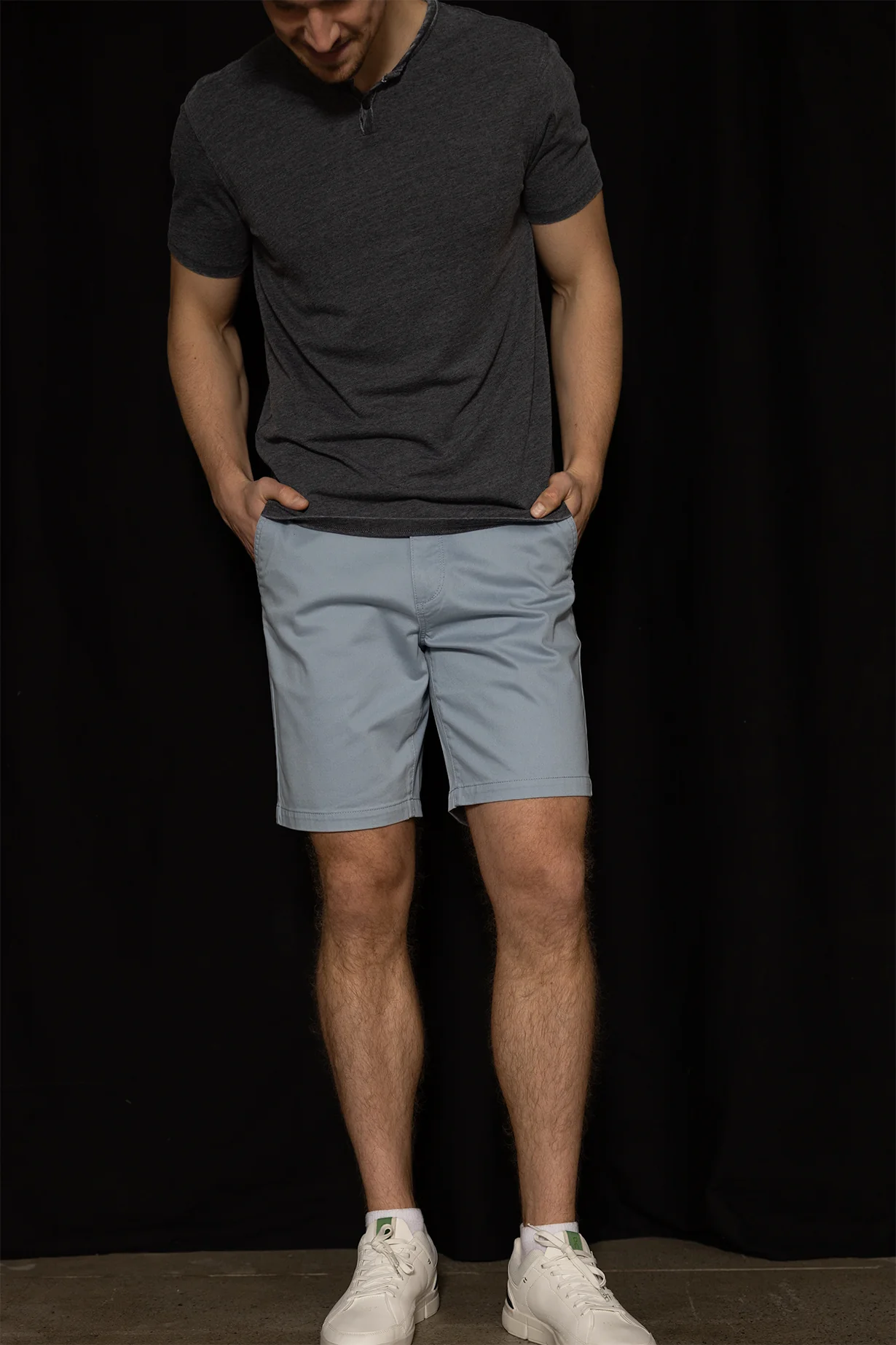 Chino Short 9" - Dusty Blue